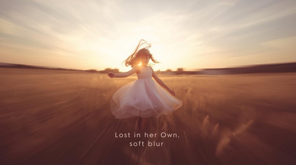 Blur picture captions for girl